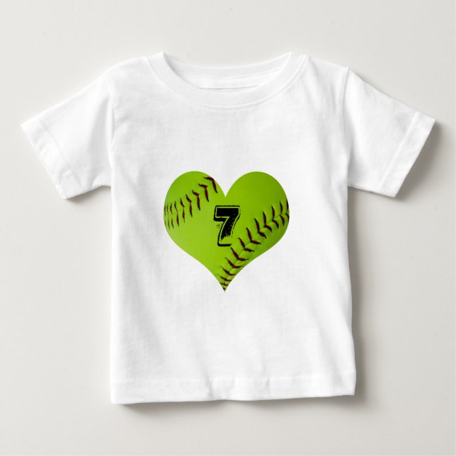 T-tröja för softballhjärtaunge tee shirt (Framsida)
