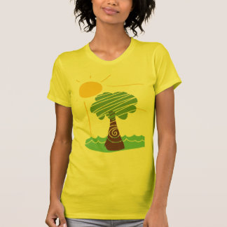 T-tröja för sol för öbrissommar t-shirt