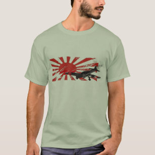 T-tröja för sol för resning för Kamikazebombplan T Shirt