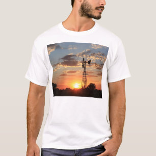 T-tröja för solnedgång för Kansas landkvarn T Shirt