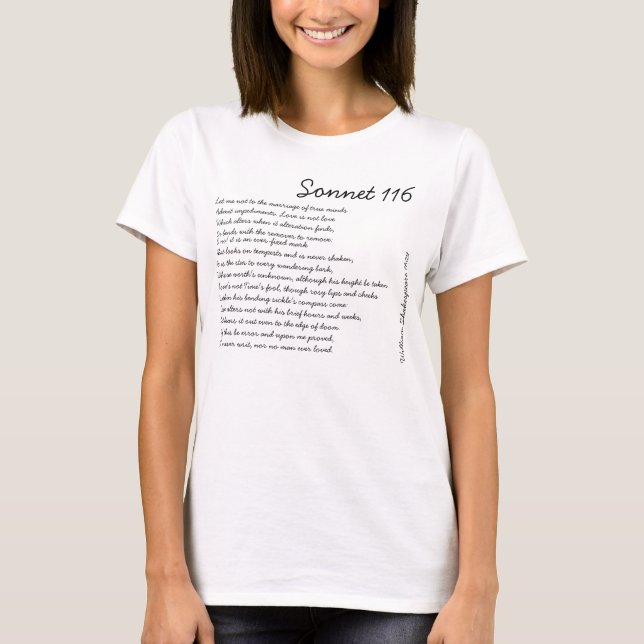 T-tröja för sonett 116 t-shirt (Framsida)