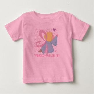 T-tröja för spädbarn för bröstcancerängelanpassade t-shirt