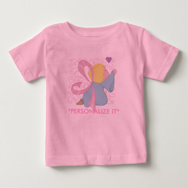 T-tröja för spädbarn för bröstcancerängelanpassade t-shirt (Framsida)