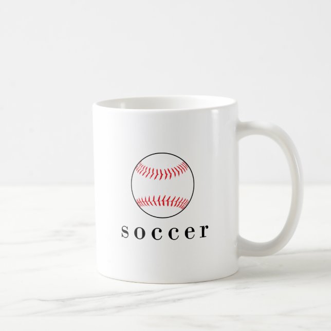 T-tröja för sportar för fotbollbaseball rolig kaffemugg (Höger)