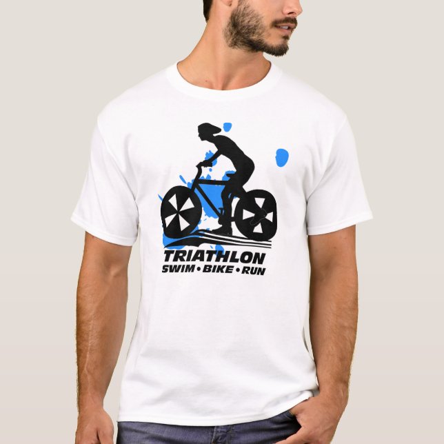 T-tröja för springa för Triathlonsimmacykel Tee Shirt (Framsida)
