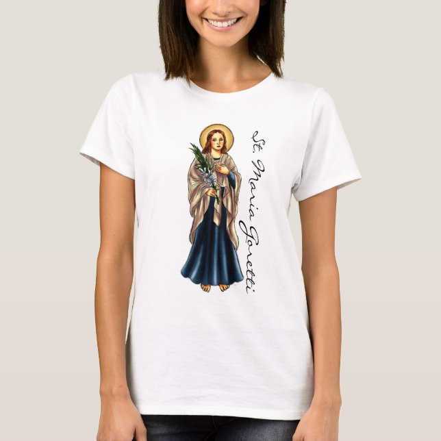 T-tröja för St. Maria Goretti Tee Shirt (Framsida)