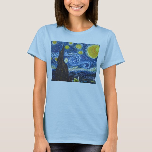 T-tröja för Starry natt Tee Shirt (Framsida)
