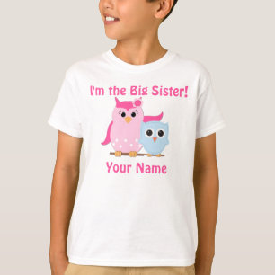 T-tröja för storasysterugglapersonlig tee shirt