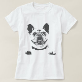 T-tröja för svart bulldogg för grå färg för t-shirt