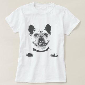 T-tröja för svart bulldogg för grå färg för t-shirt