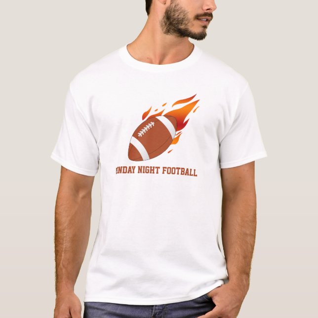 T-tröja för svart för fotboll för Måndag natt Tee Shirt (Framsida)