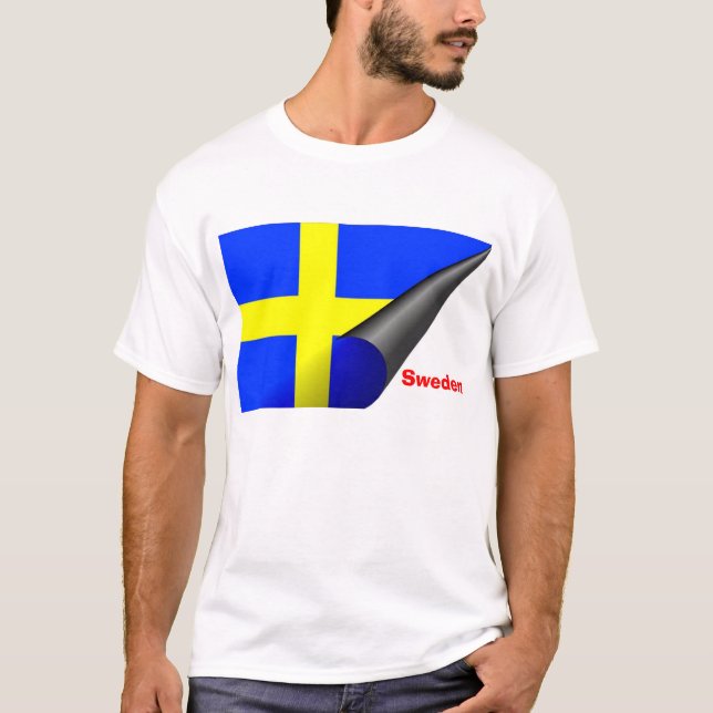 T-tröja för sverige (svenskflagga) t-shirt (Framsida)