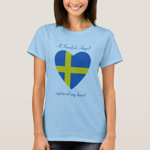 T-tröja för sverigeflaggaälskling tee shirt