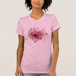 T-TRÖJA för Swirly KÄRLEKhjärtor T-shirt