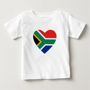 T-tröja för Sydafrika flaggahjärta T-shirt