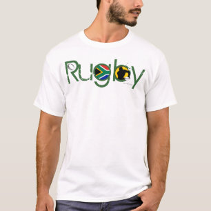 T-tröja för Sydafrika Rugbyfläktar passerar bol T Shirt