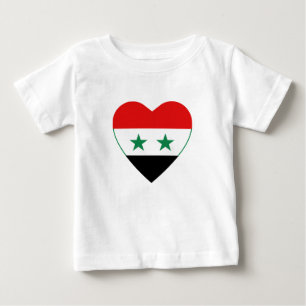 T-tröja för Syrien flaggahjärta Tee Shirt