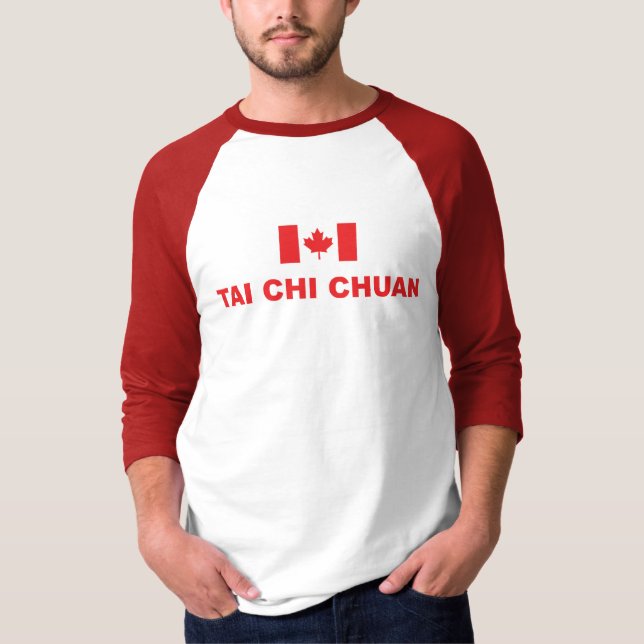 T-tröja för Tai-ChiChuan Kanada Raglan Tee (Framsida)