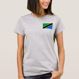 T-tröja för Tanzania flagga- och kartadk Tröja
