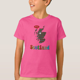 T-tröja för TartanSkottland Aye karta Tee Shirt
