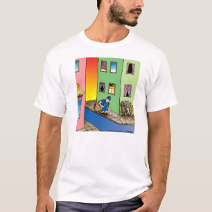T-tröja för tecknad för hundbakhållbrevbärare t-shirt