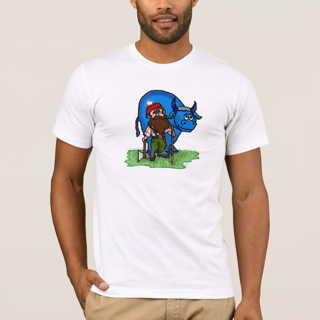 T-tröja för tecknad för Paul Bunyan och T Shirt (Framsida)