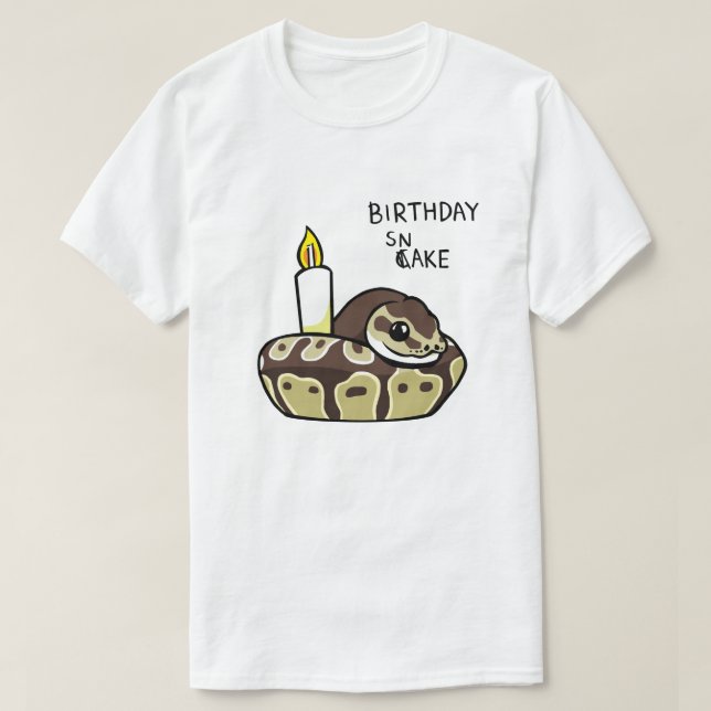 T-tröja för teckning för pytonorm för boll för tee (Design framsida)