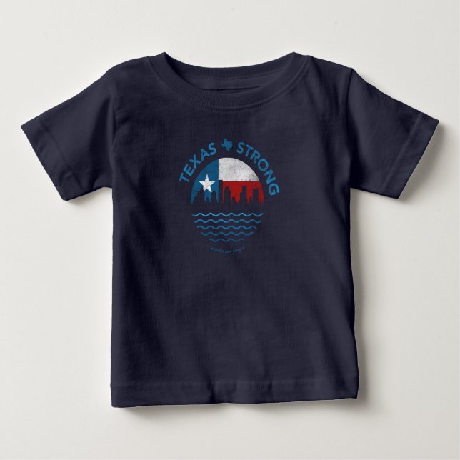 T-tröja för Texas stark orkanHarvey baby Tee (Framsida)