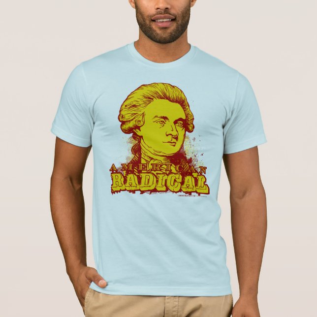 T-tröja för Thomas Jefferson amerikanradikal Tee Shirt (Framsida)