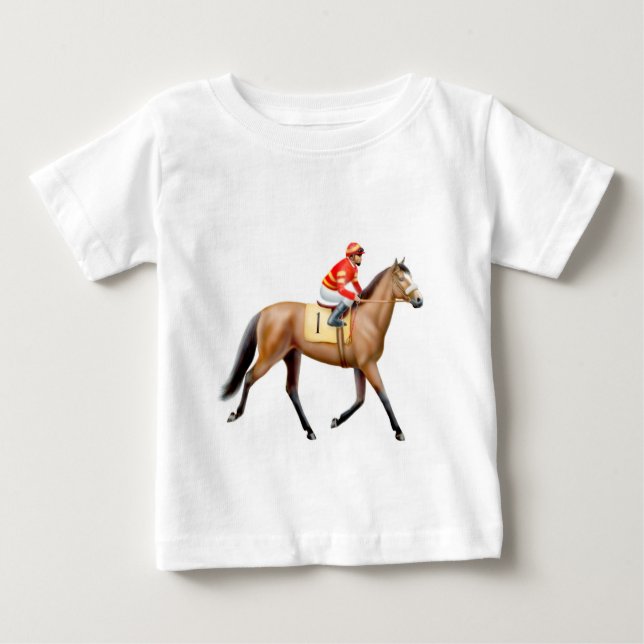 T-tröja för ThoroughbredRacehorsespädbarn T Shirt (Framsida)