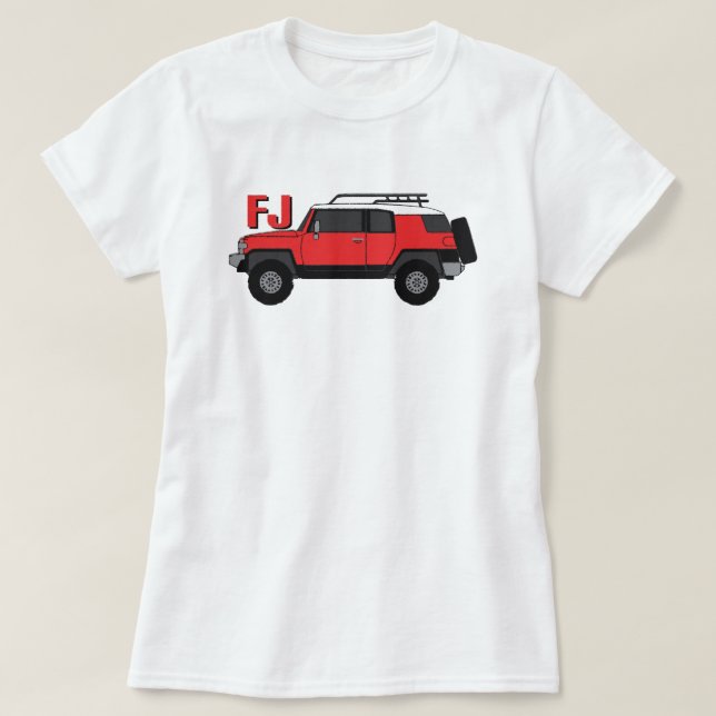 T-TRÖJA FÖR TOYOTA FJ KRYSSAREKLASSIKER SUV T-SHIRT (Design framsida)