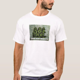 T-tröja för tre klok apagrafitti t-shirt