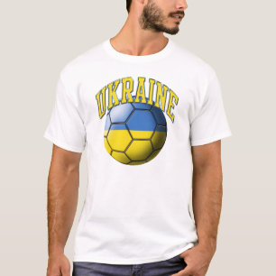 T-tröja för Ukraina fotbollboll T-shirt