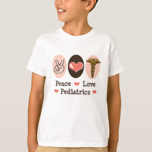 T-tröja för ungar för fredkärlekpediatrik t-shirt