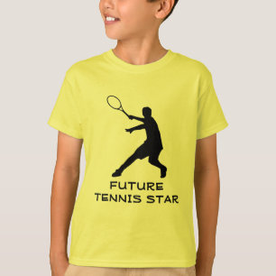 T-tröja för ungetennisbära med motivational t shirt