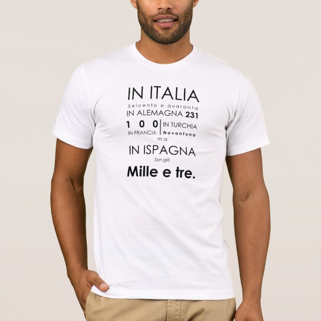 T-tröja för universitetslärareGiovanni opera Tee Shirt (Framsida)