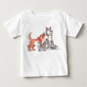 T-tröja för vargfamiljspädbarn t shirt