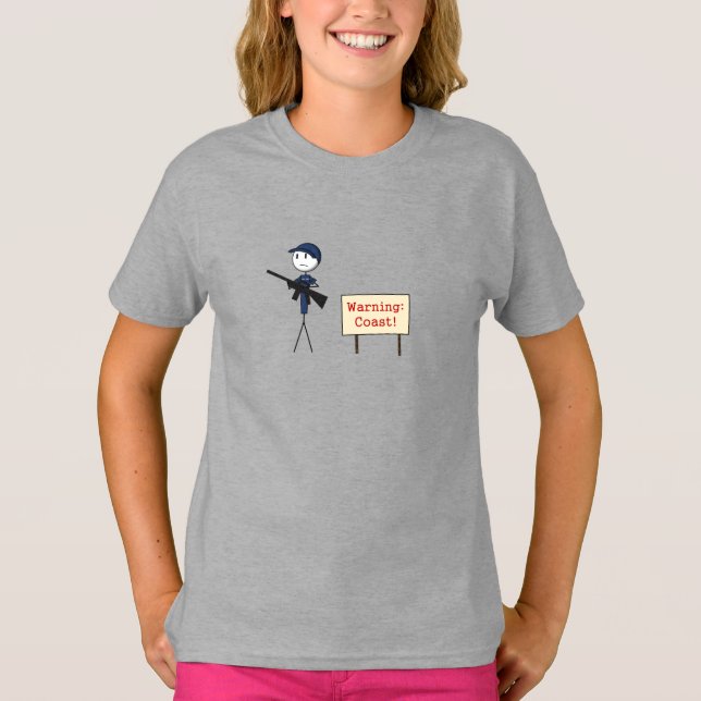 T-tröja "för varnande kusten" tee (Framsida)
