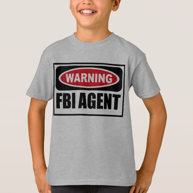 T-tröja för varningsFBI-AGENTbarn T-shirt (Framsida)
