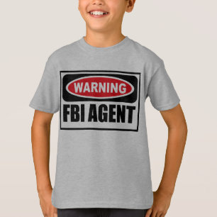 T-tröja för varningsFBI-AGENTbarn Tee
