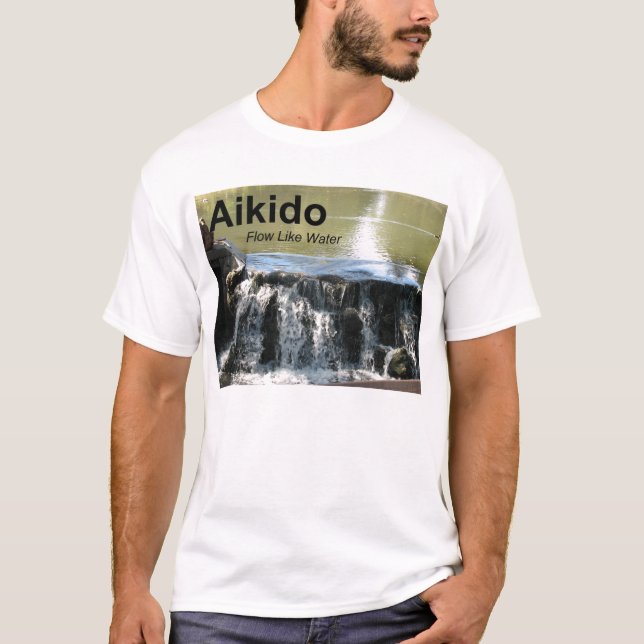 T-tröja för vatten för Aikidoflödesnågot liknande Tee Shirt (Framsida)