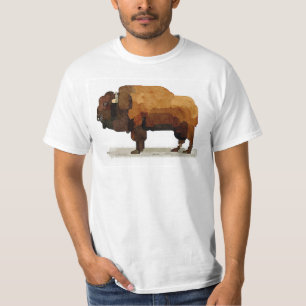T-tröja för vattenfärg för amerikanbuffel (Bis T Shirt