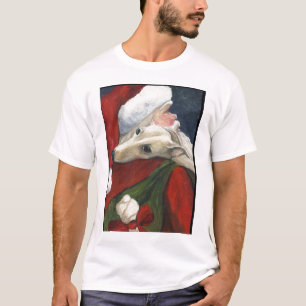 T-tröja "för vinthund- och Santa" hundkonst Tee