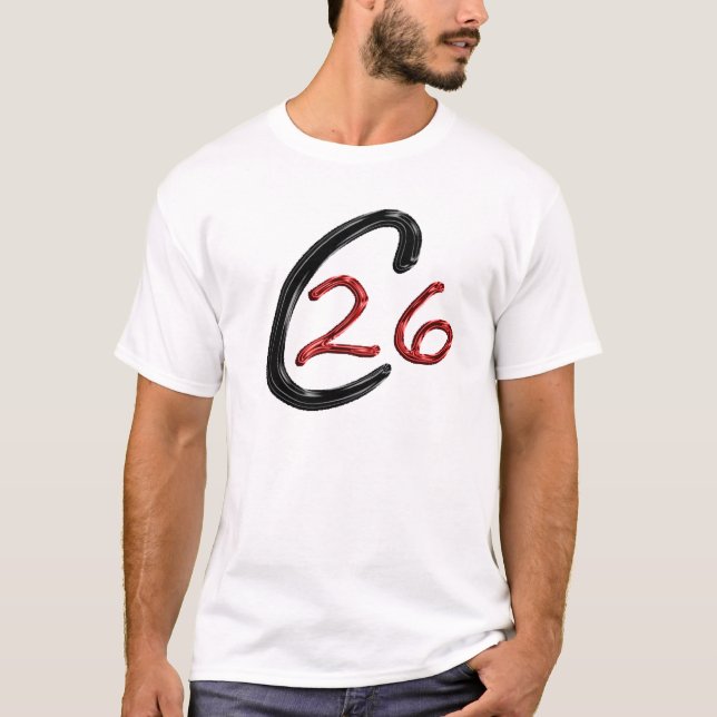 T-tröja för vit C26 Tee Shirt (Framsida)
