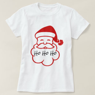 T-tröja för vit för Santa ansikte Ho Ho Ho T Shirt