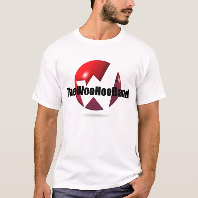 T-tröja för vit för uppvaktaHoo musikband Tee Shirt (Framsida)