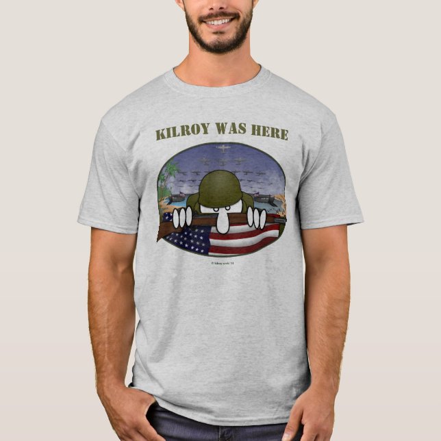 T-tröja för WW2 Kilroy Tee (Framsida)