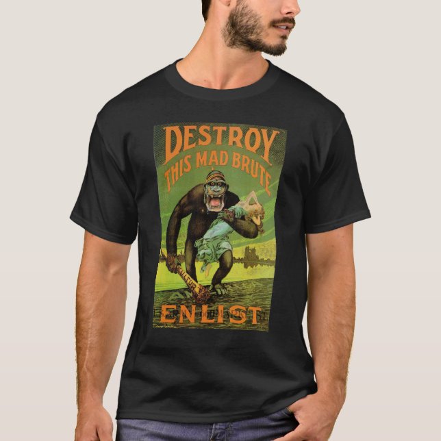 T-tröja för WWI-inskrivningannons Tee (Framsida)