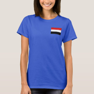 T-tröja för Yemen flagga- och kartadk T-shirt