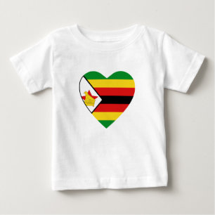 T-tröja för Zimbabwe flaggahjärta Tröja